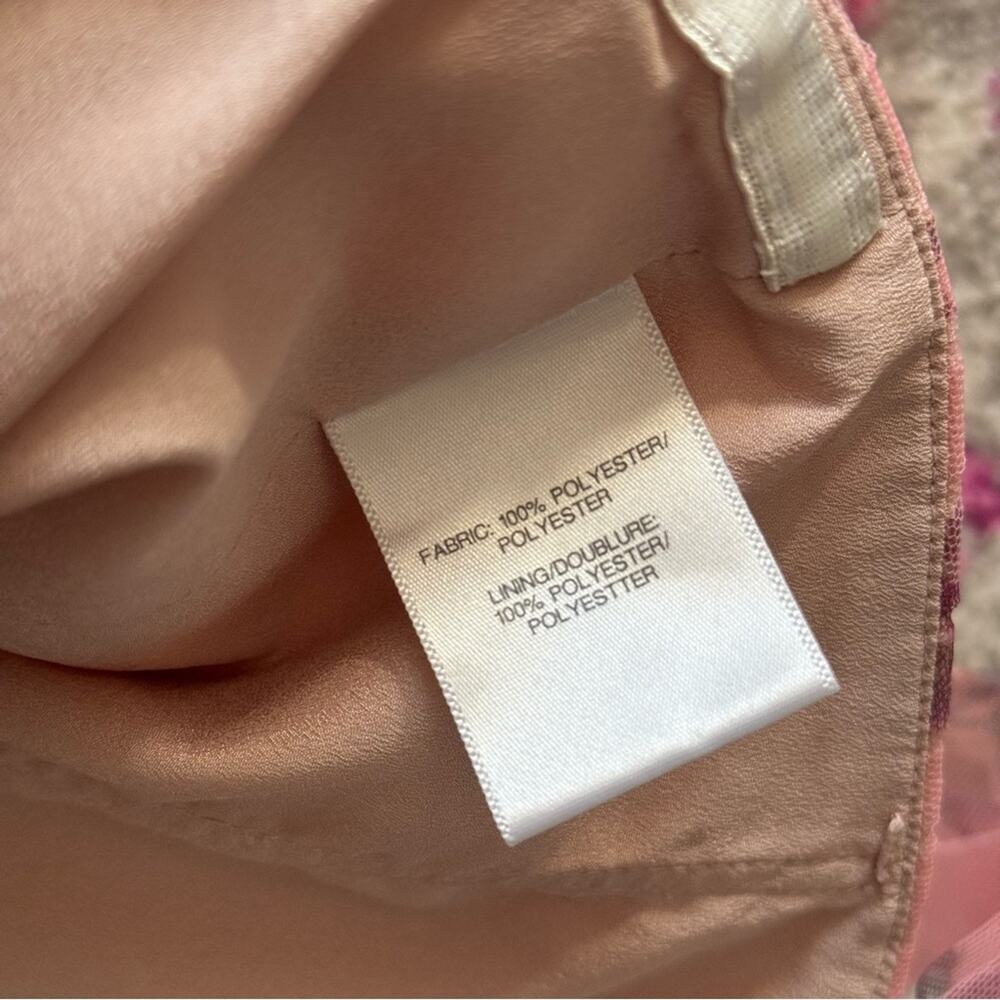 Marchesa Notte Blush Pink Floral Tulle Formal Gown Maxi Dress Women’s Size 18 - Picture 11 of 12